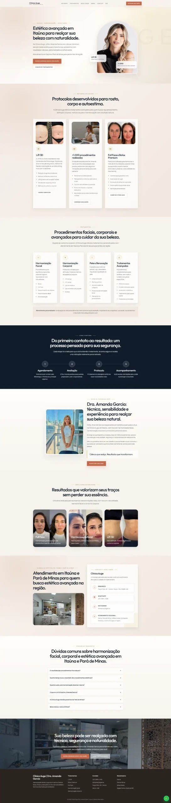 Landing page para profissional de saúde desenvolvida pela Livera Marketing